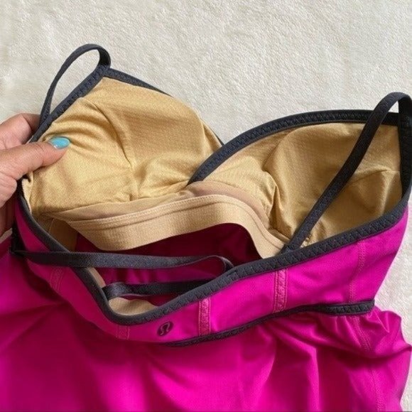 Lululemon Rehearsal Tank Built in Bra Paris Pink Size 4 - Picture 11 of 12